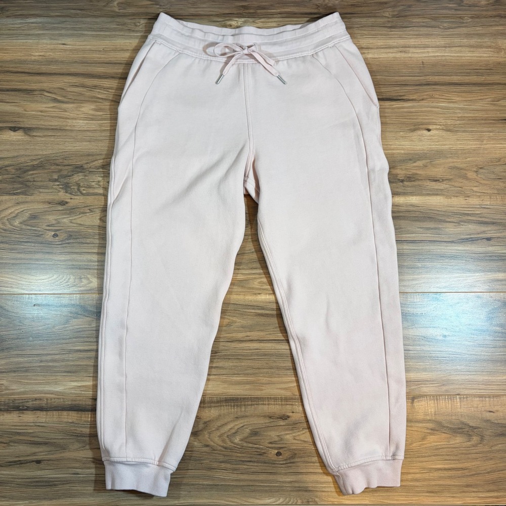 Lululemon Scuba High-Rise Jogger Light Pink Fleece Sweatpants Womens Size 10